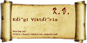 Kégl Viktória névjegykártya